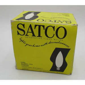NEW Satco 25W Frosted Torpedo Candelabra Base Lights 25 Count S3285 Decorative